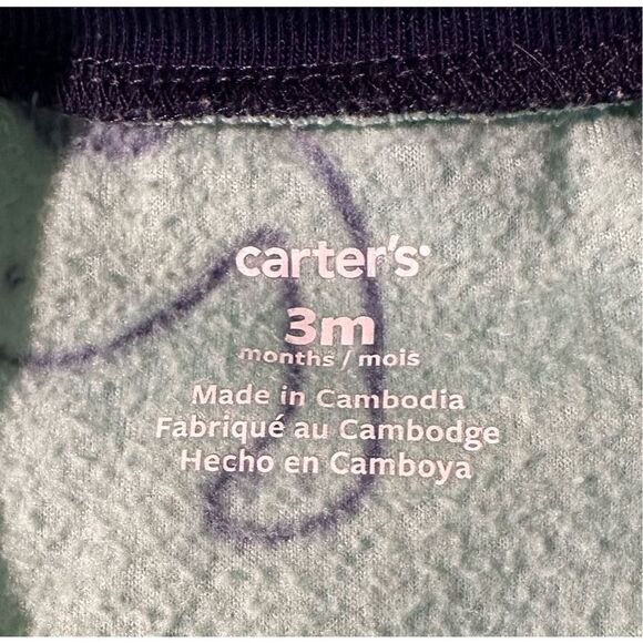 Carter’s Baby Fleece Dino Footed Sleeper, 3m - Picture 6 of 6